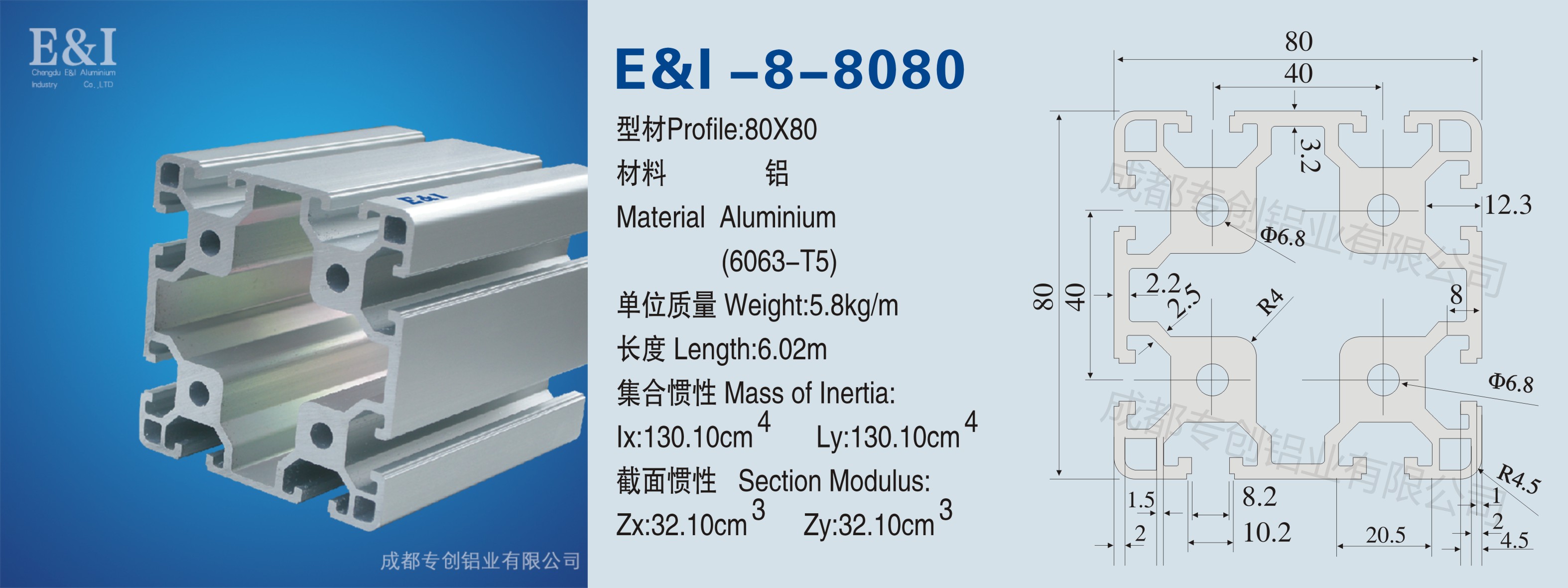 工業鋁型材8080